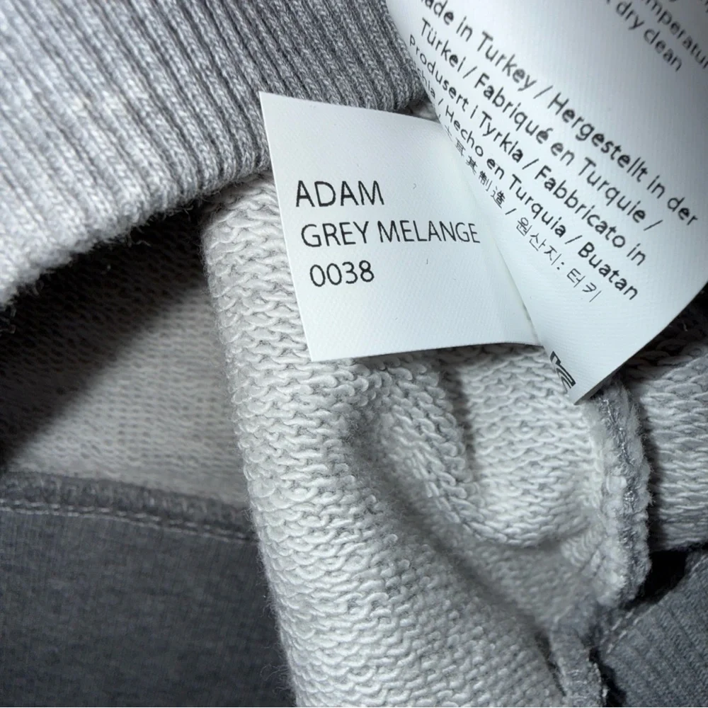 Amendi Adam Grey Melange‎ Cotton Crew Neck Sweatshirt Large
